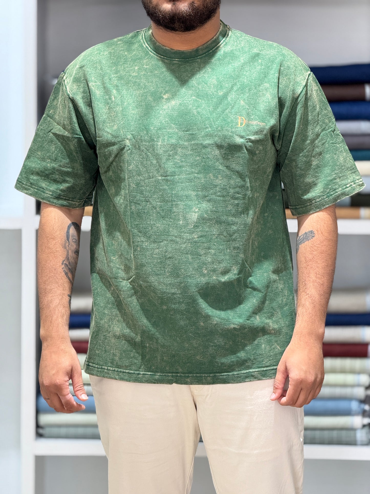 Swamp Flex - The ALLIGATOR Green | DISTORT Series | DROP SHOULDERS