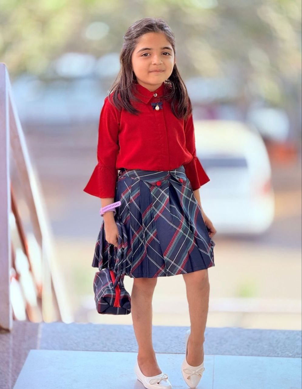 Girl's Suspender Scut Top – Trendy Airport Look for Fashion-Forward Girls