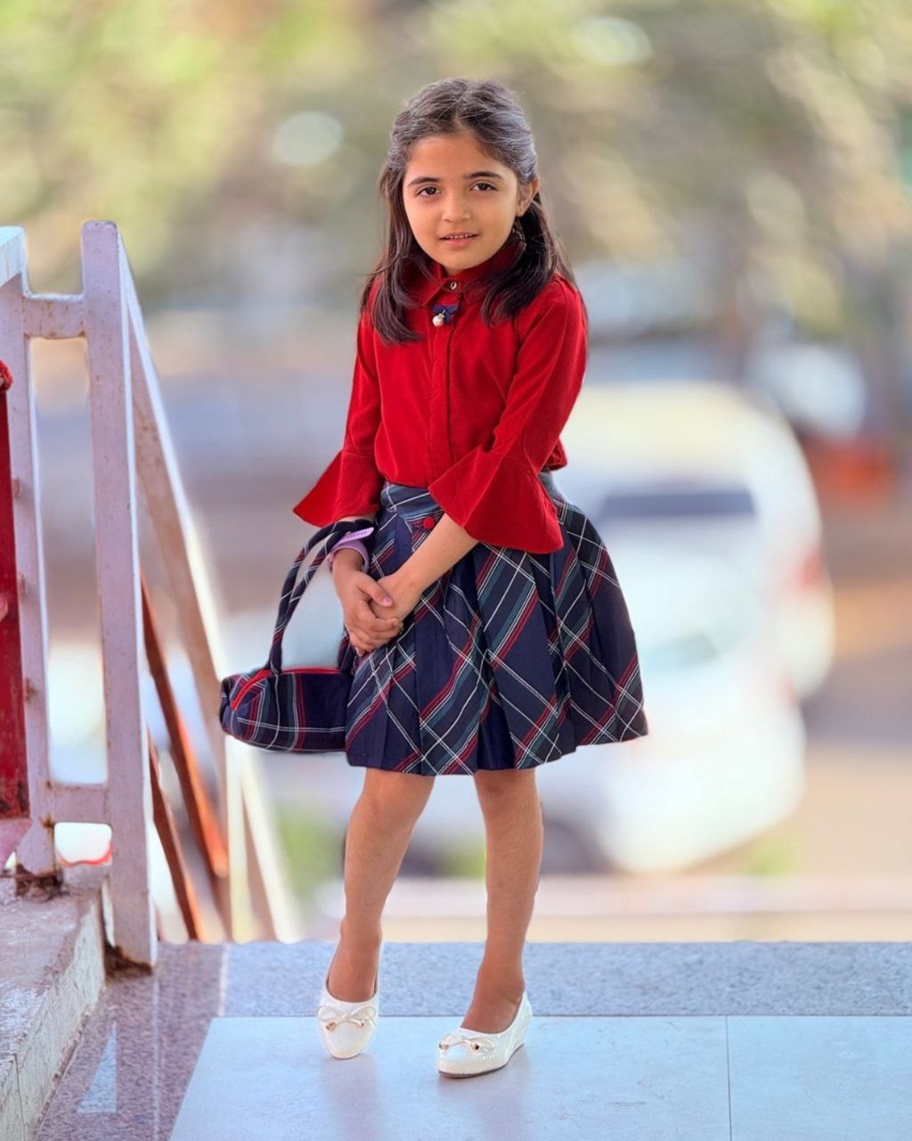 Girl's Suspender Scut Top – Trendy Airport Look for Fashion-Forward Girls