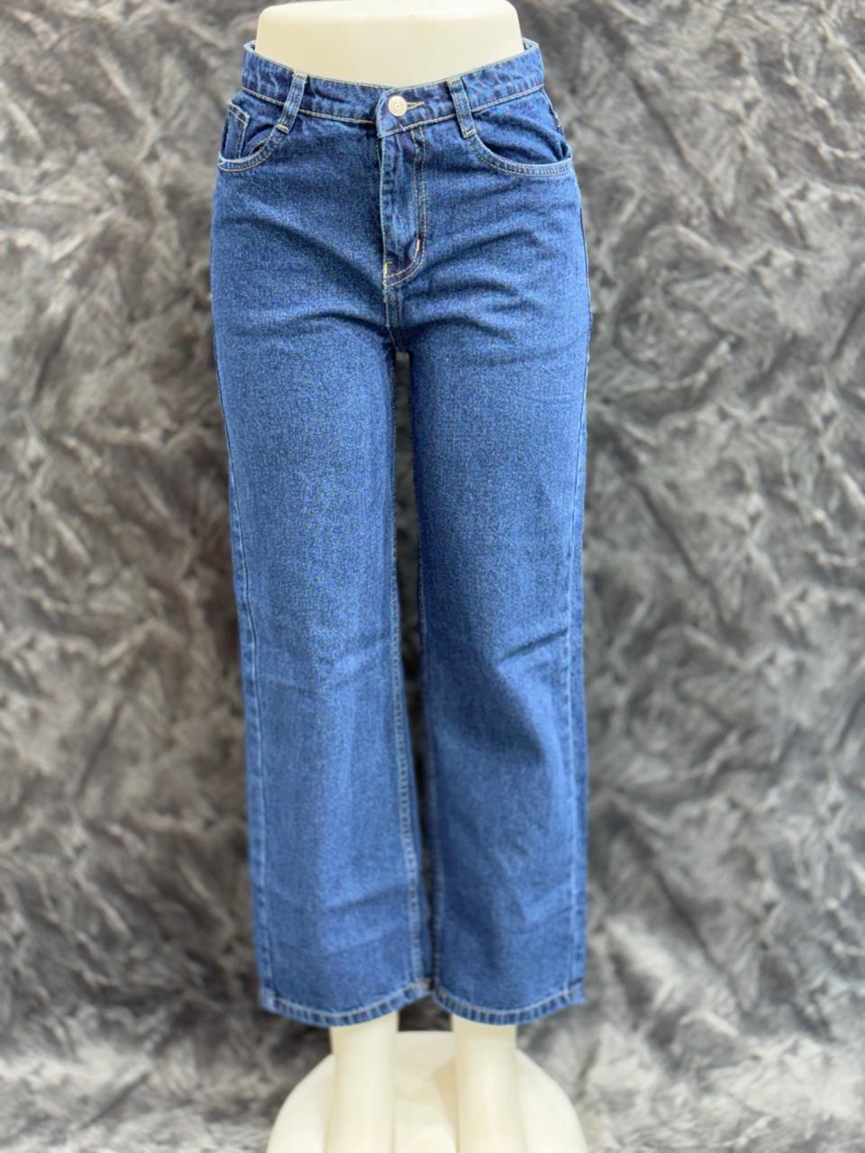The True Blue Drape – Wide-Leg Jeans - blue