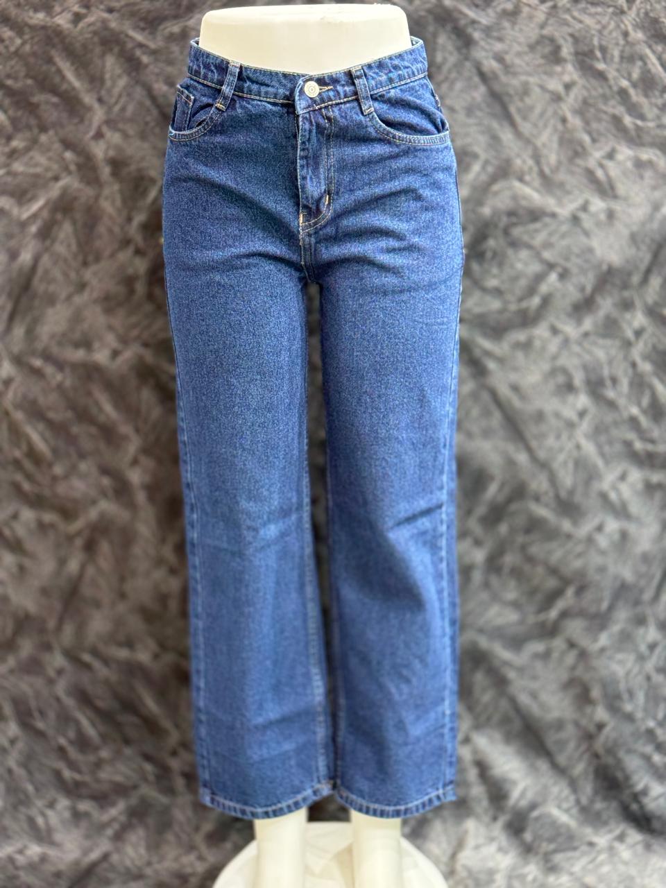 The True Blue Drape – Wide-Leg Jeans - blue