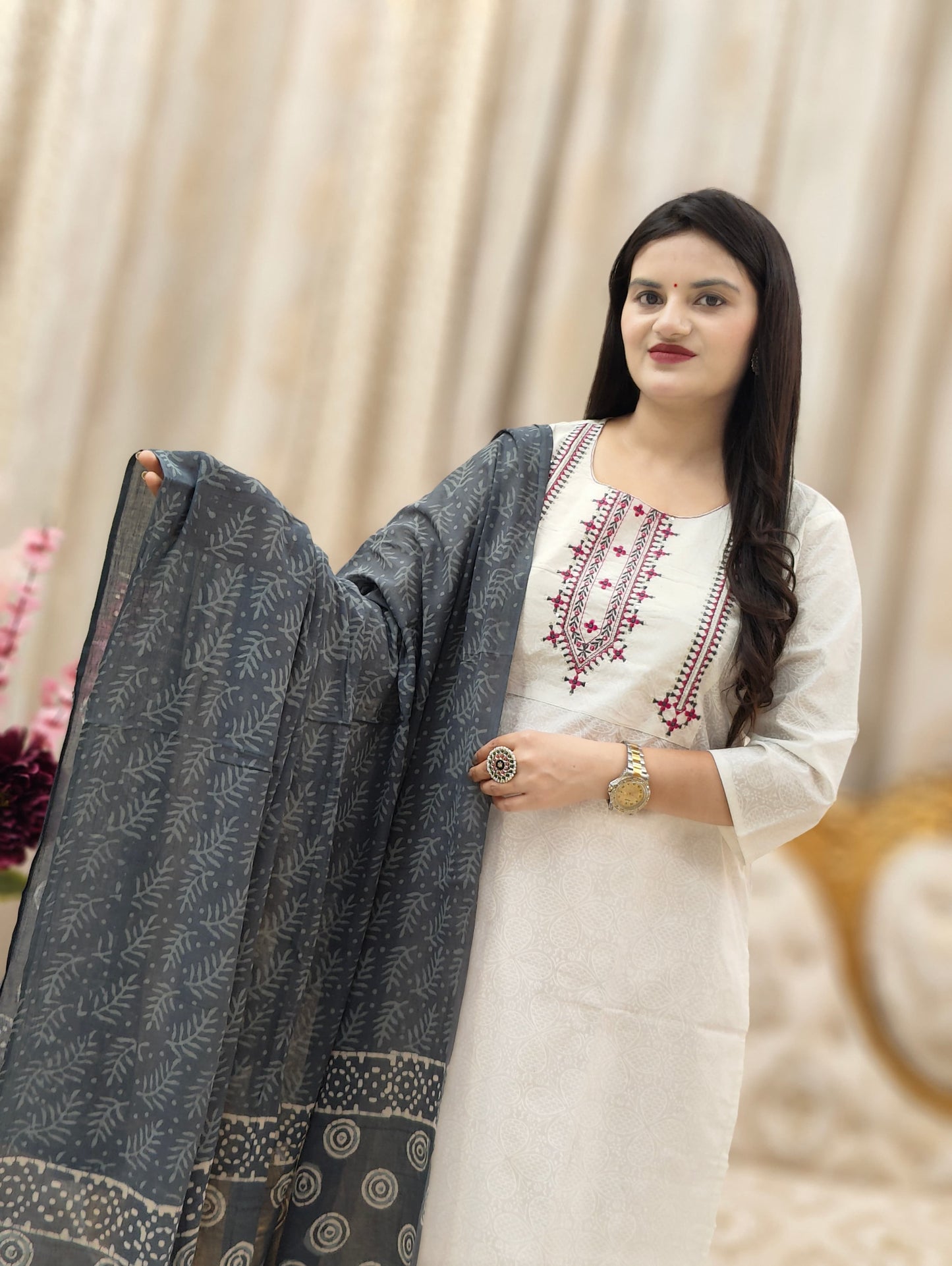 Dopa x VBDimple: Pure Cotton Embroidered Kurta