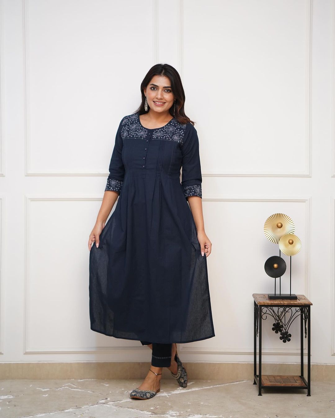 Dopa x VBDimple: Monochrome Embroidered Kurti Set - Summer Collection
