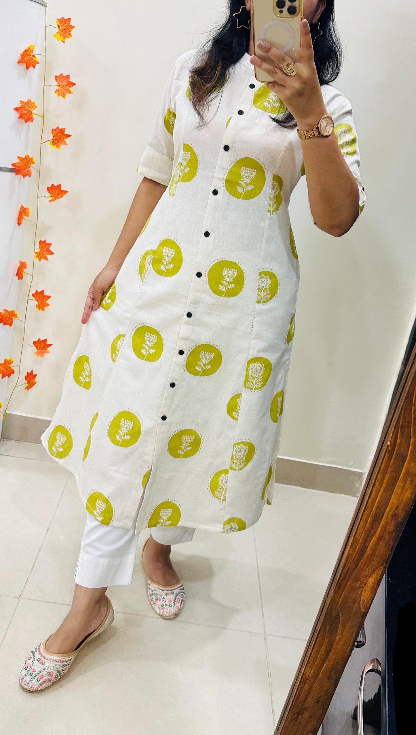 Dopa x VBDimple: Jaipuri A-Line Princess Cut Kurti - Trendy Sleeves