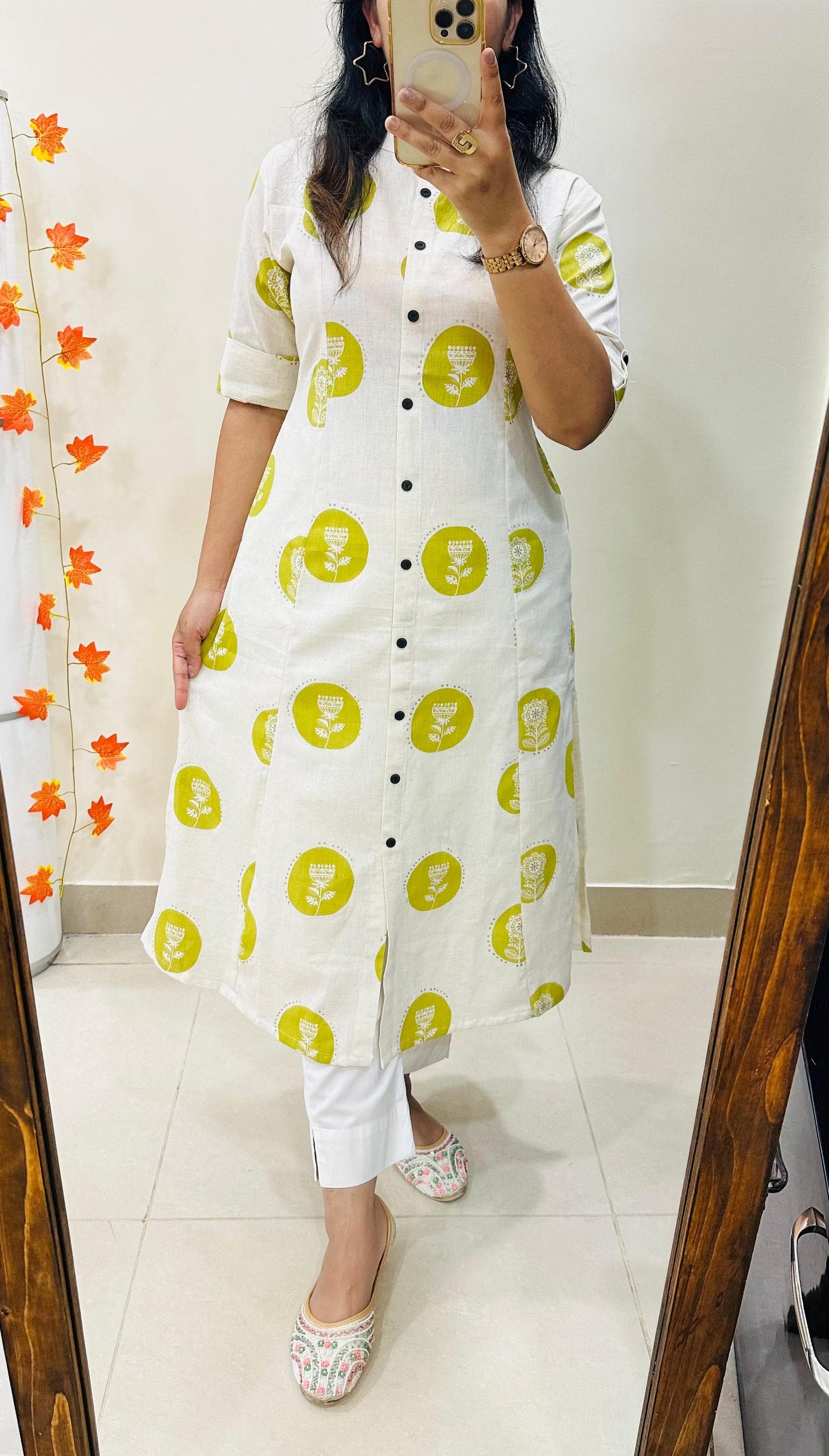 Dopa x VBDimple: Jaipuri A-Line Princess Cut Kurti - Trendy Sleeves
