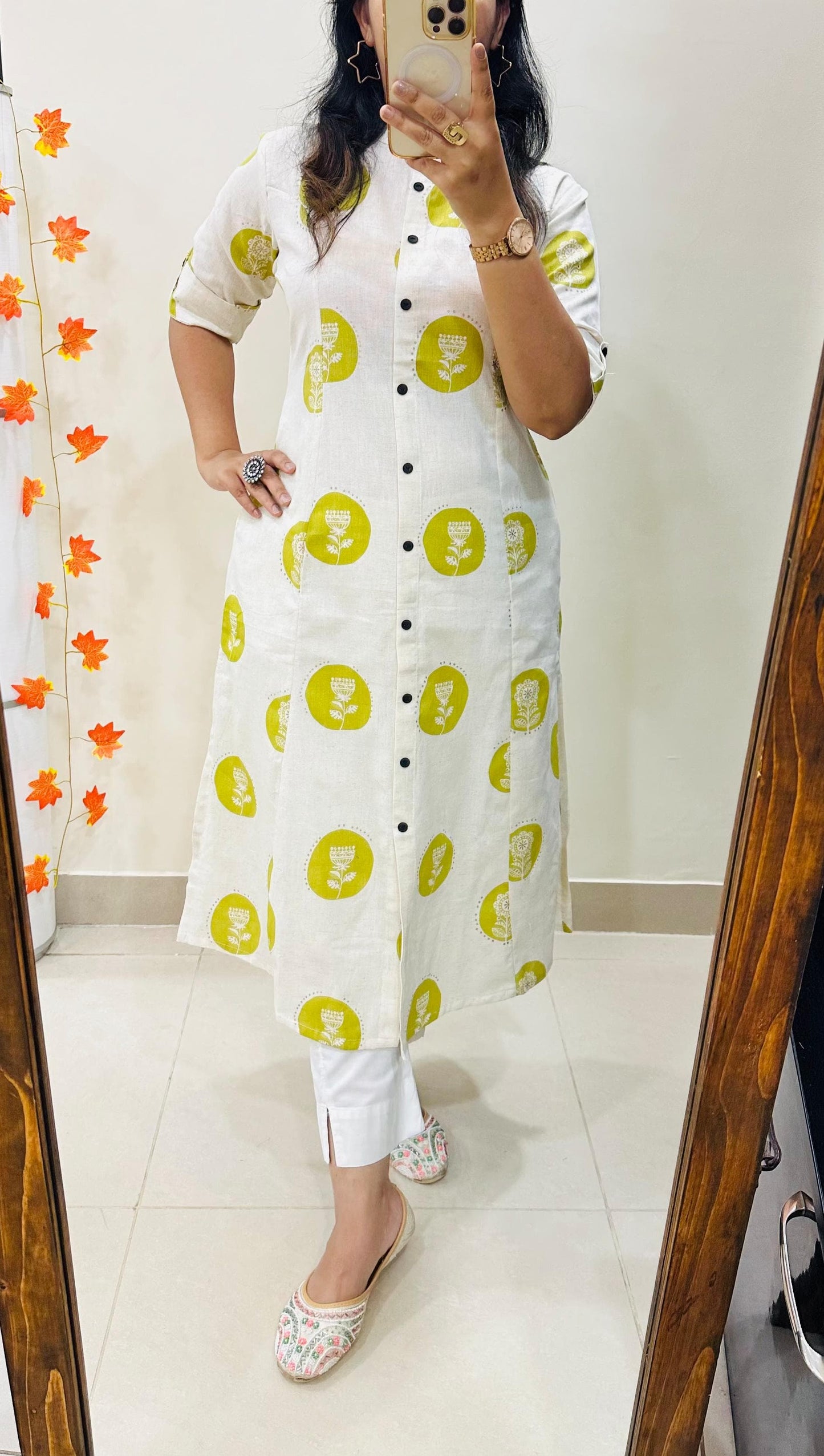 Dopa x VBDimple: Jaipuri A-Line Princess Cut Kurti - Trendy Sleeves