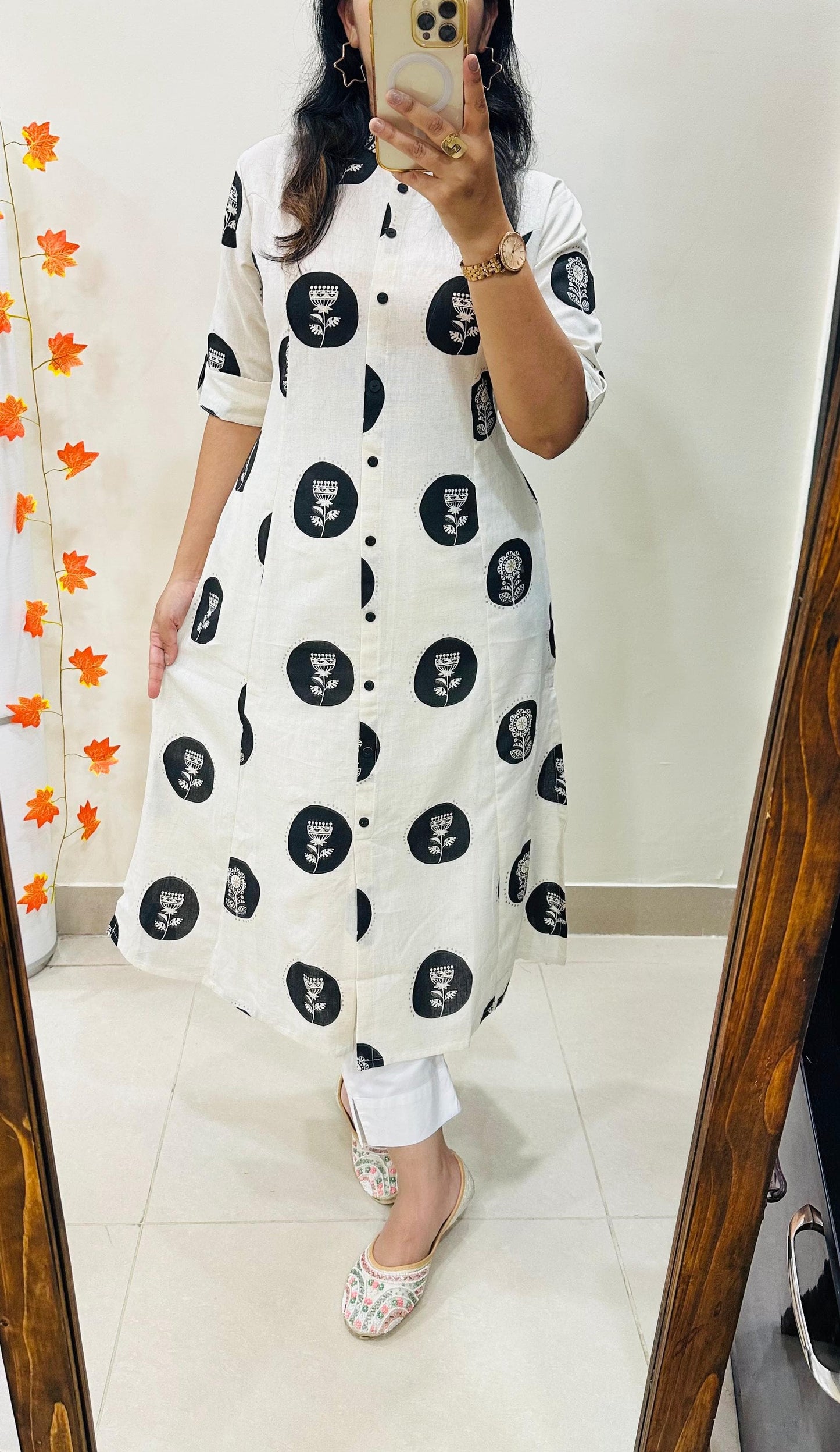 Dopa x VBDimple: Jaipuri A-Line Princess Cut Kurti - Trendy Sleeves
