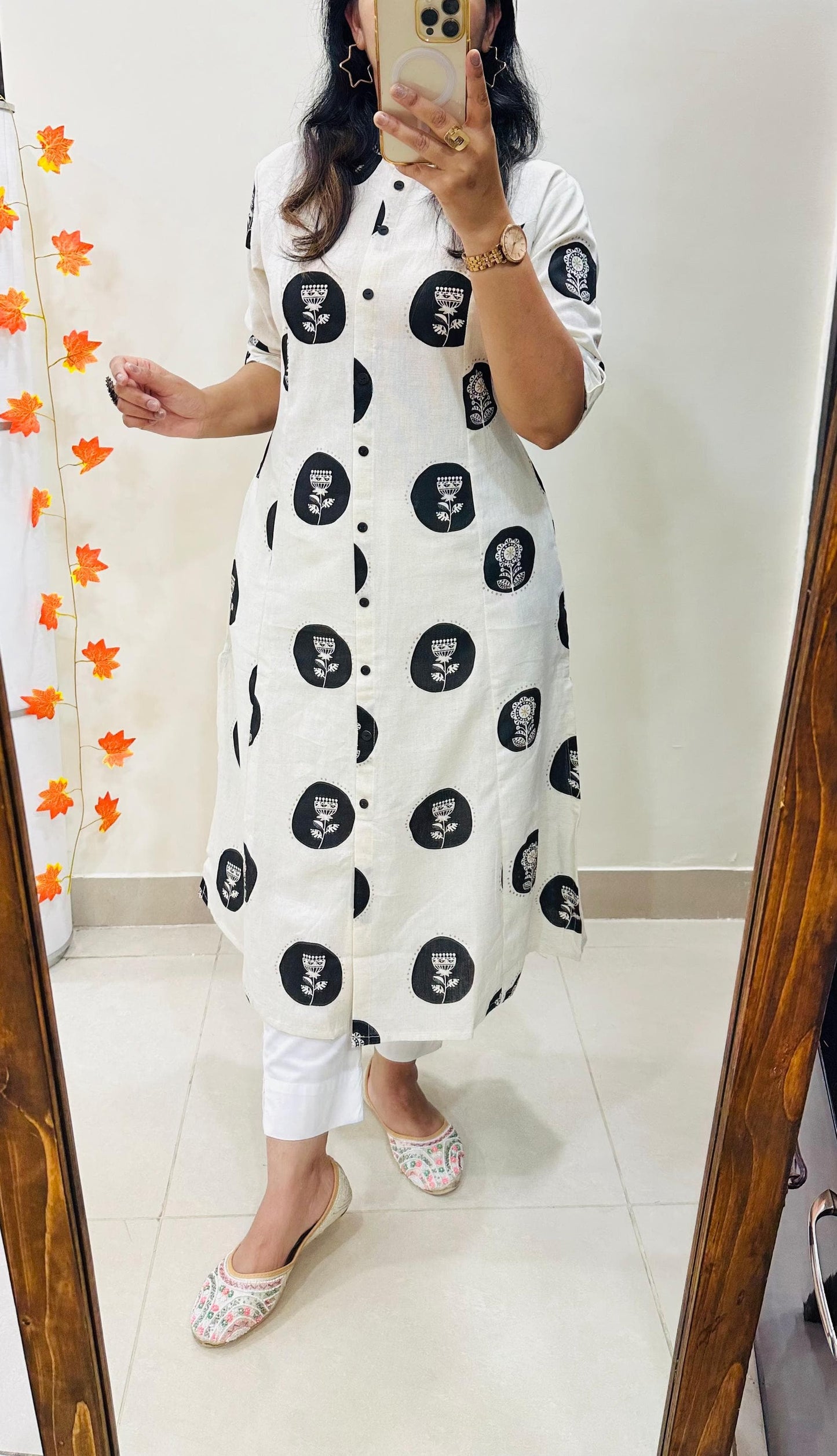 Dopa x VBDimple: Jaipuri A-Line Princess Cut Kurti - Trendy Sleeves