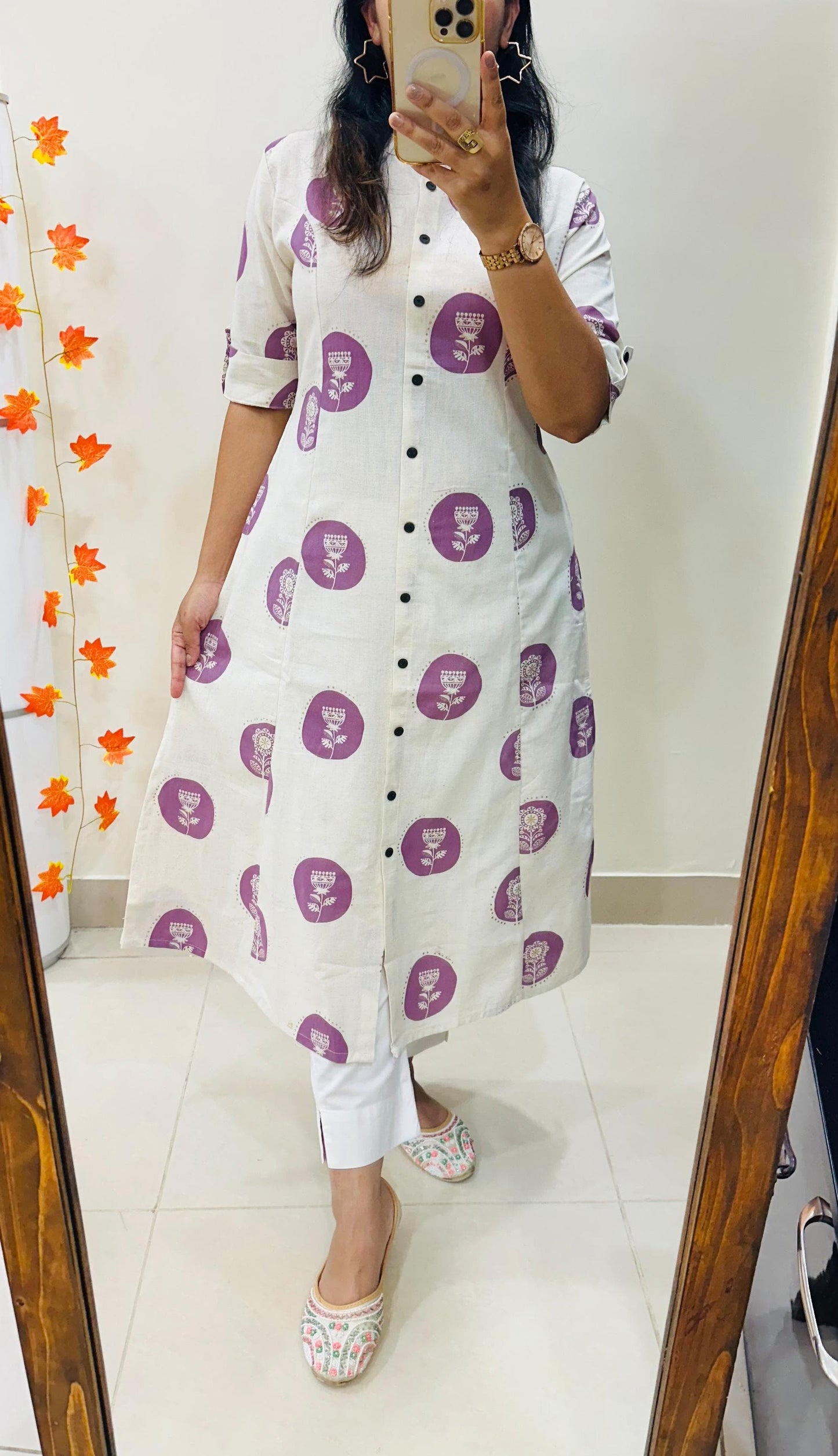 Dopa x VBDimple: Jaipuri A-Line Princess Cut Kurti - Trendy Sleeves
