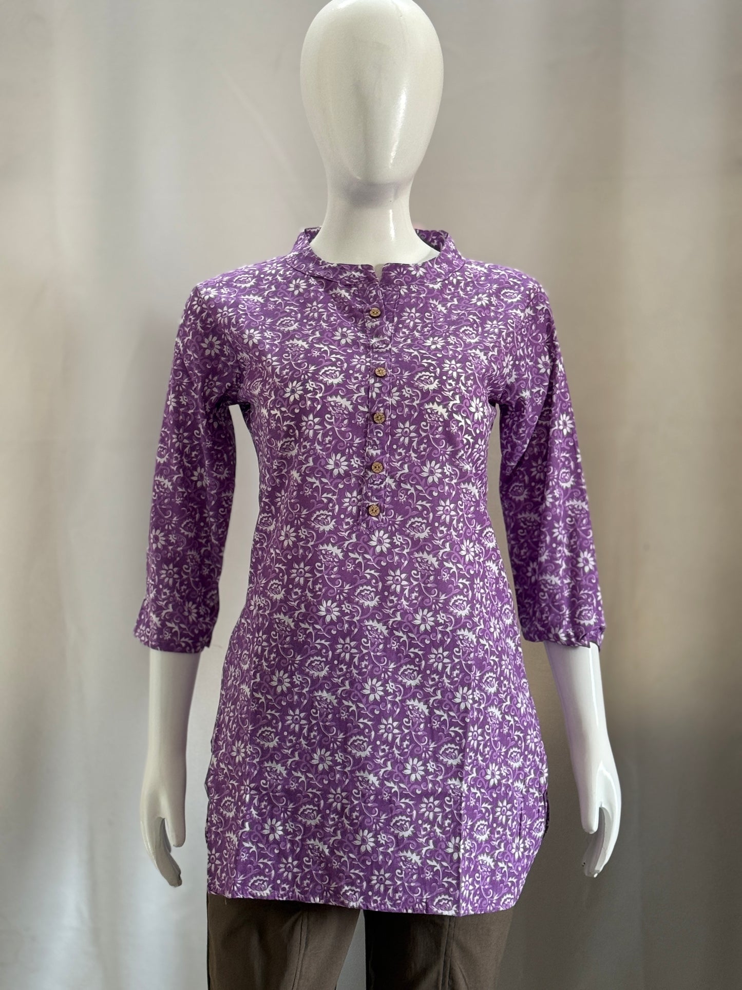 KurtiKulture – Lavanya Lilac Floral Kurti
