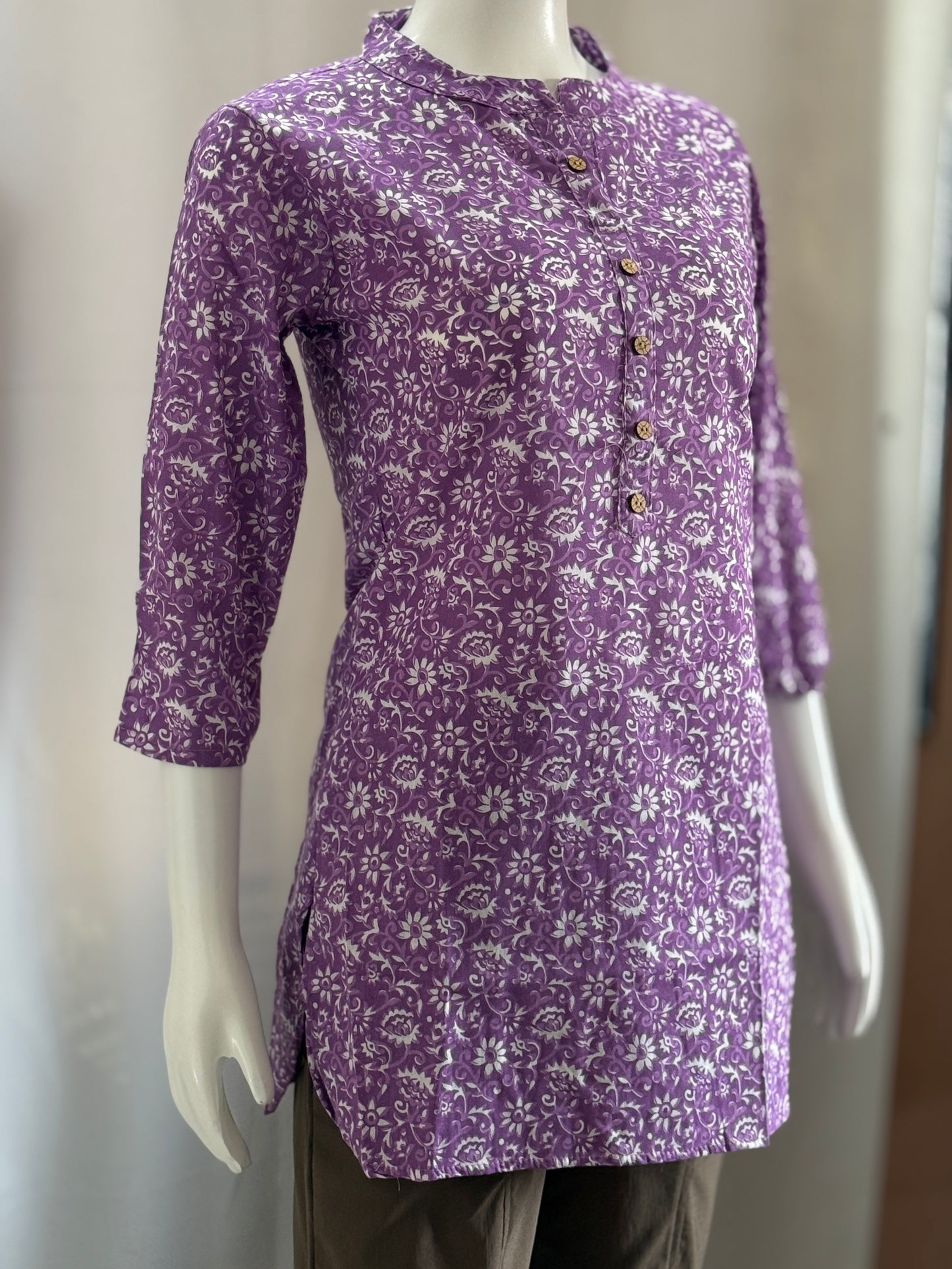 KurtiKulture – Lavanya Lilac Floral Kurti