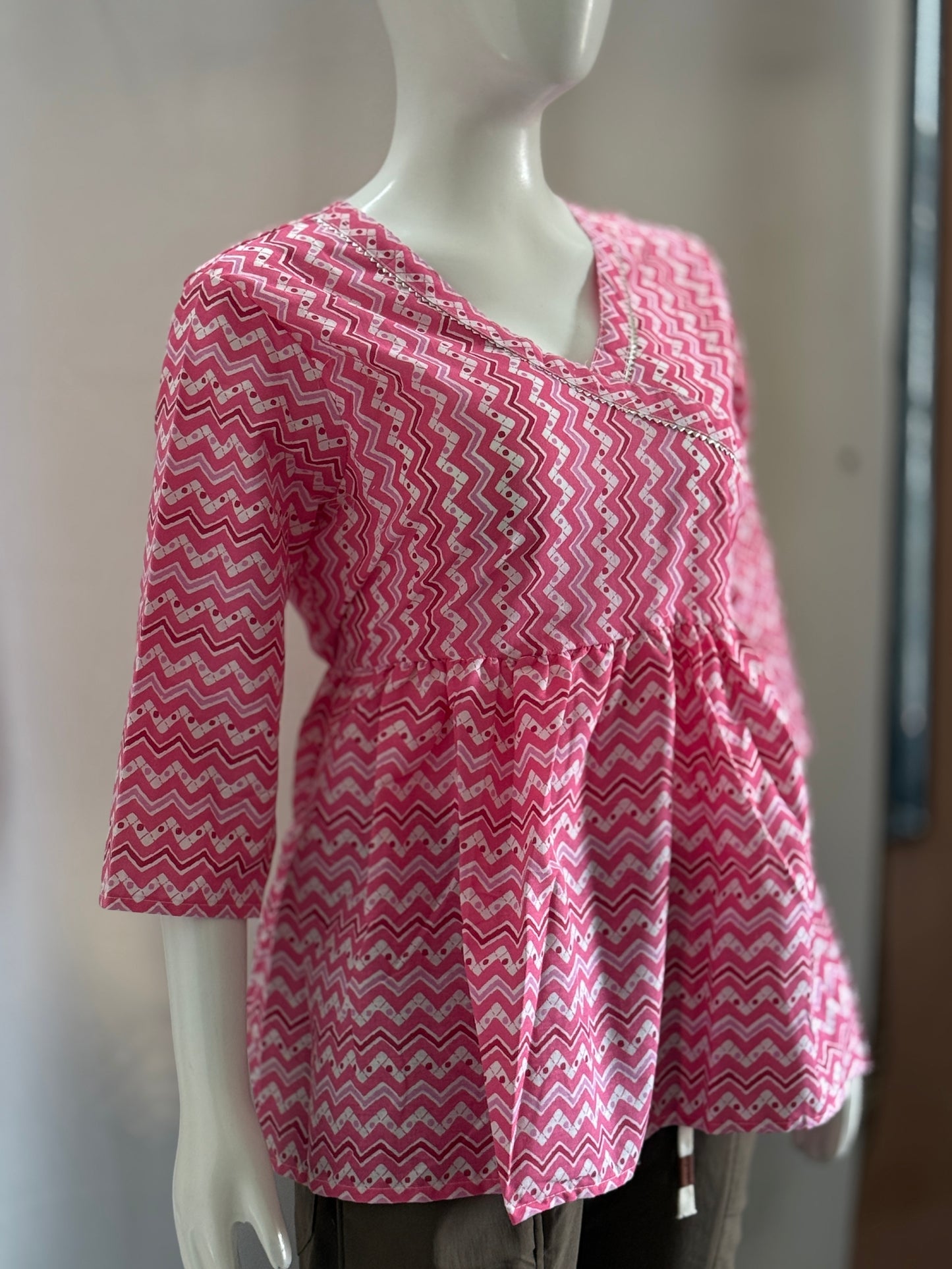 KurtiKulture β Ziva Wave Jodhpuri Cotton Kurti