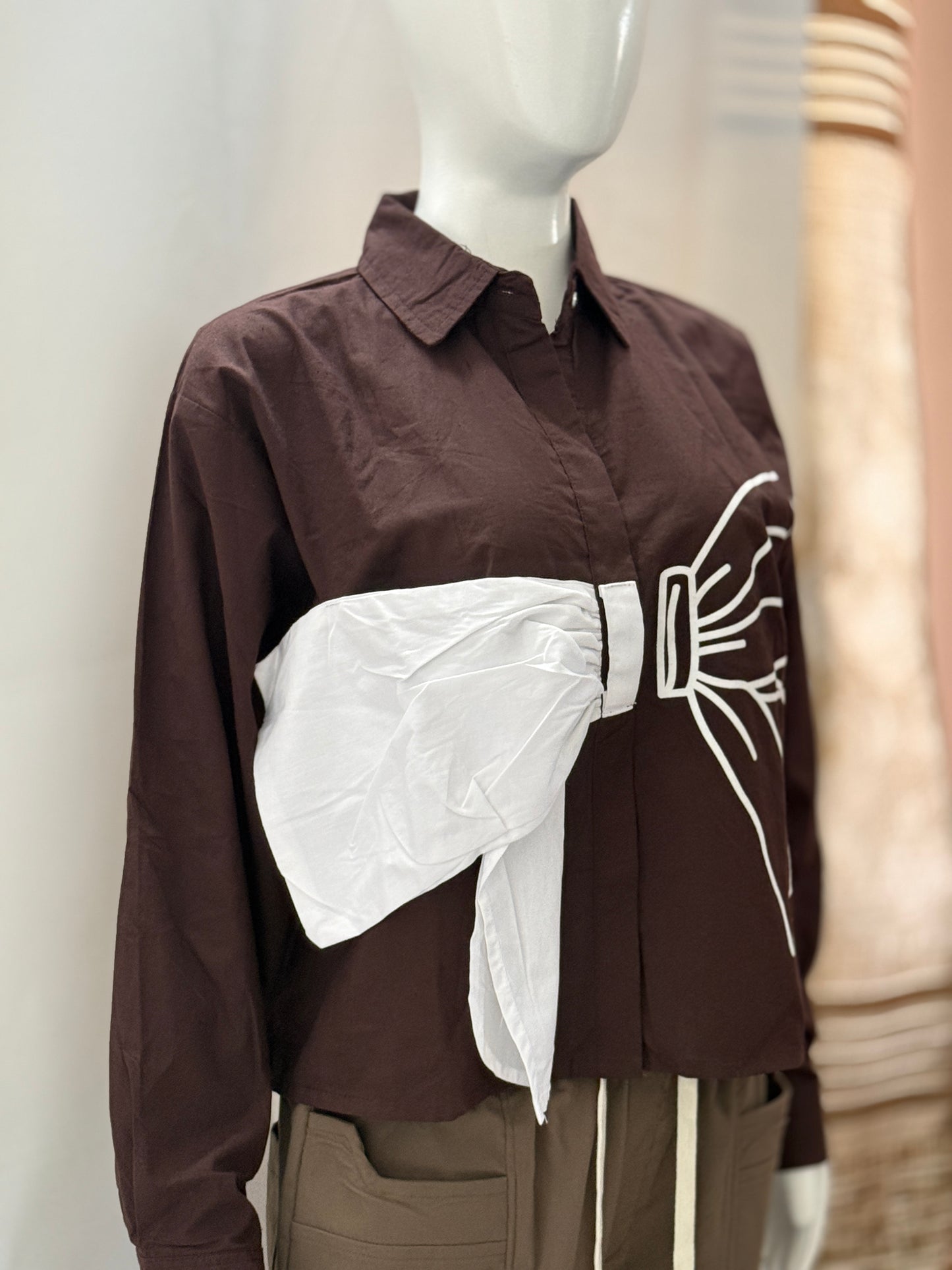 Bold Bow Shirt β BlushBloom Series