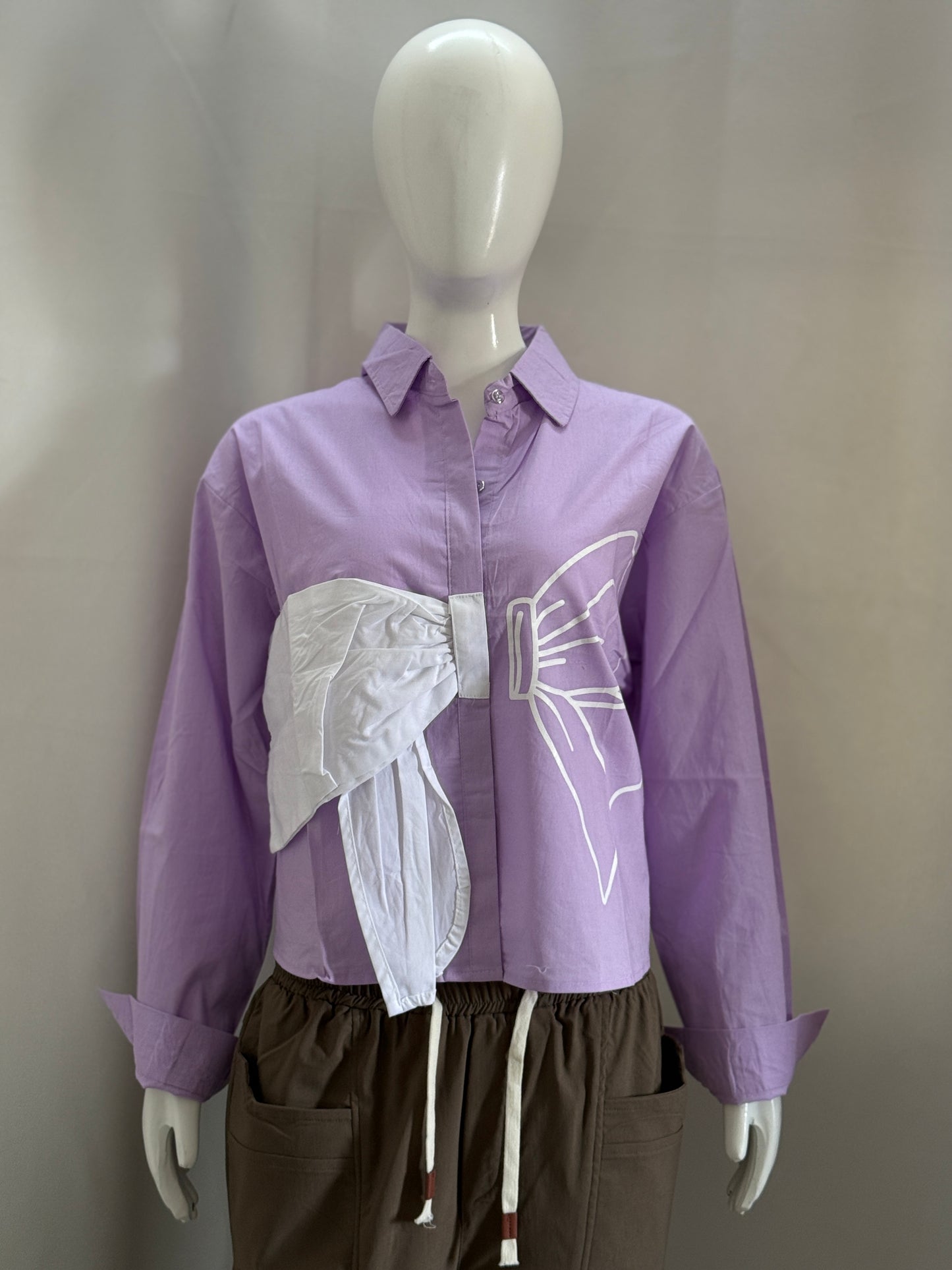 Bold Bow Shirt β BlushBloom Series