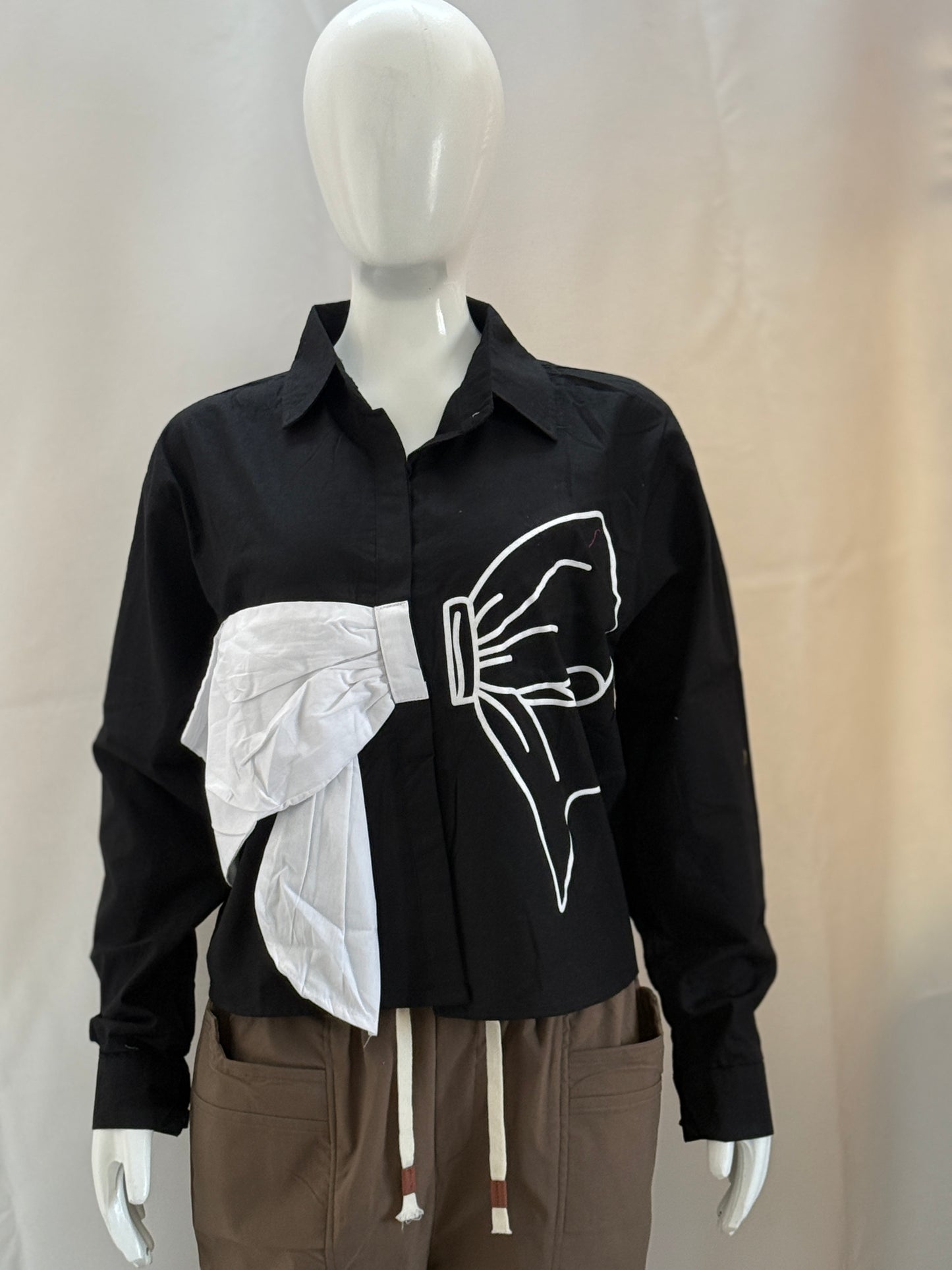 Bold Bow Shirt β BlushBloom Series