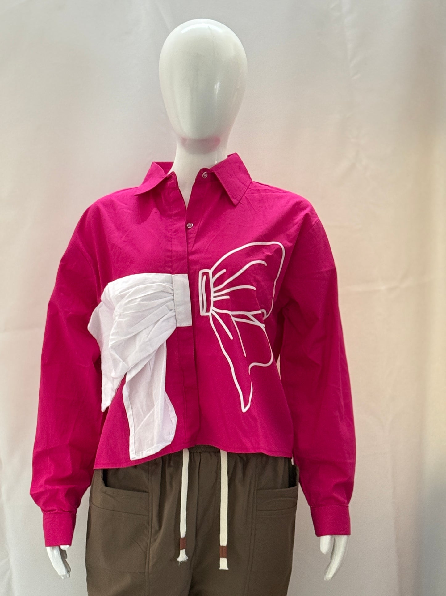 Bold Bow Shirt β BlushBloom Series
