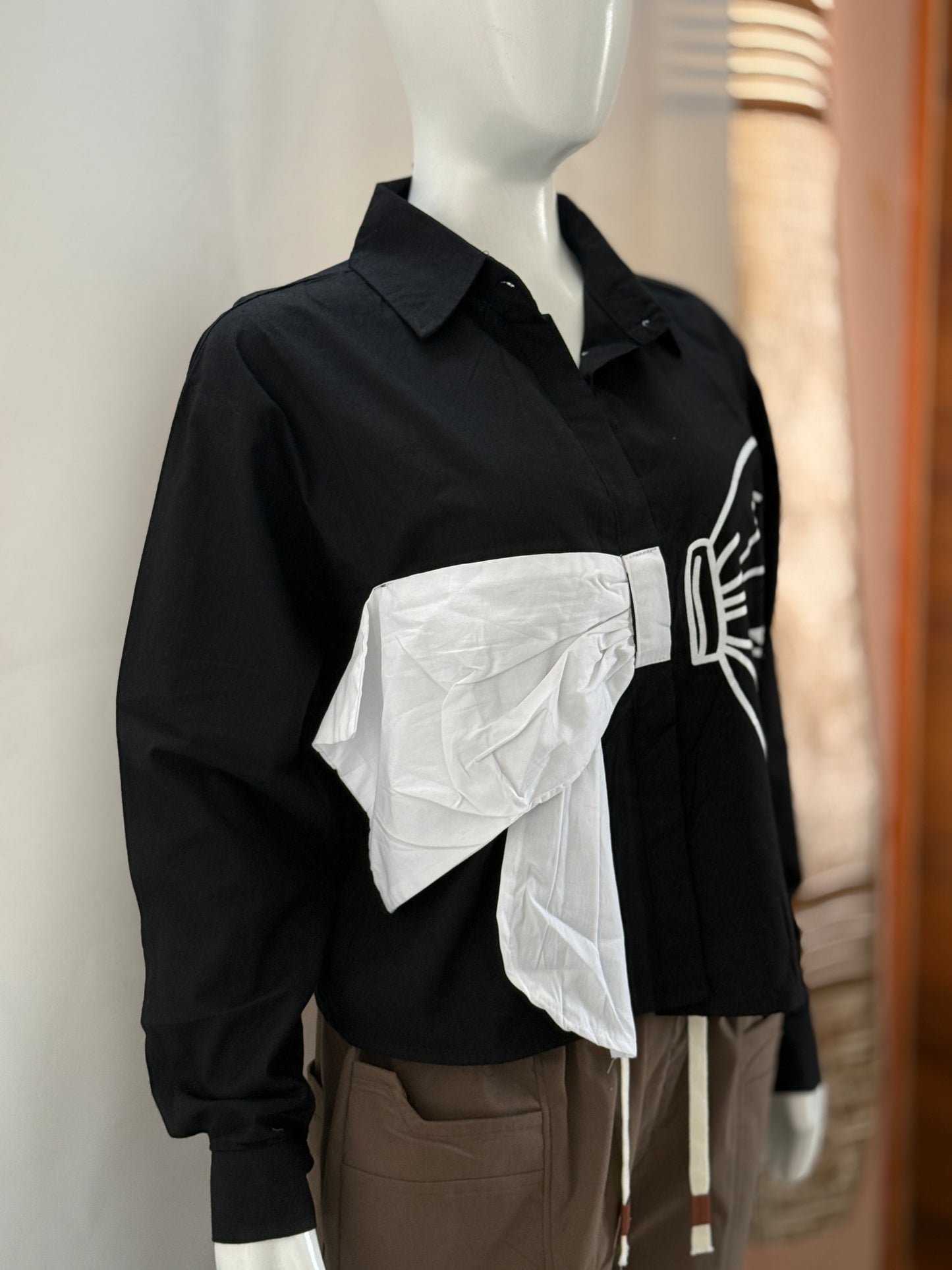 Bold Bow Shirt β BlushBloom Series