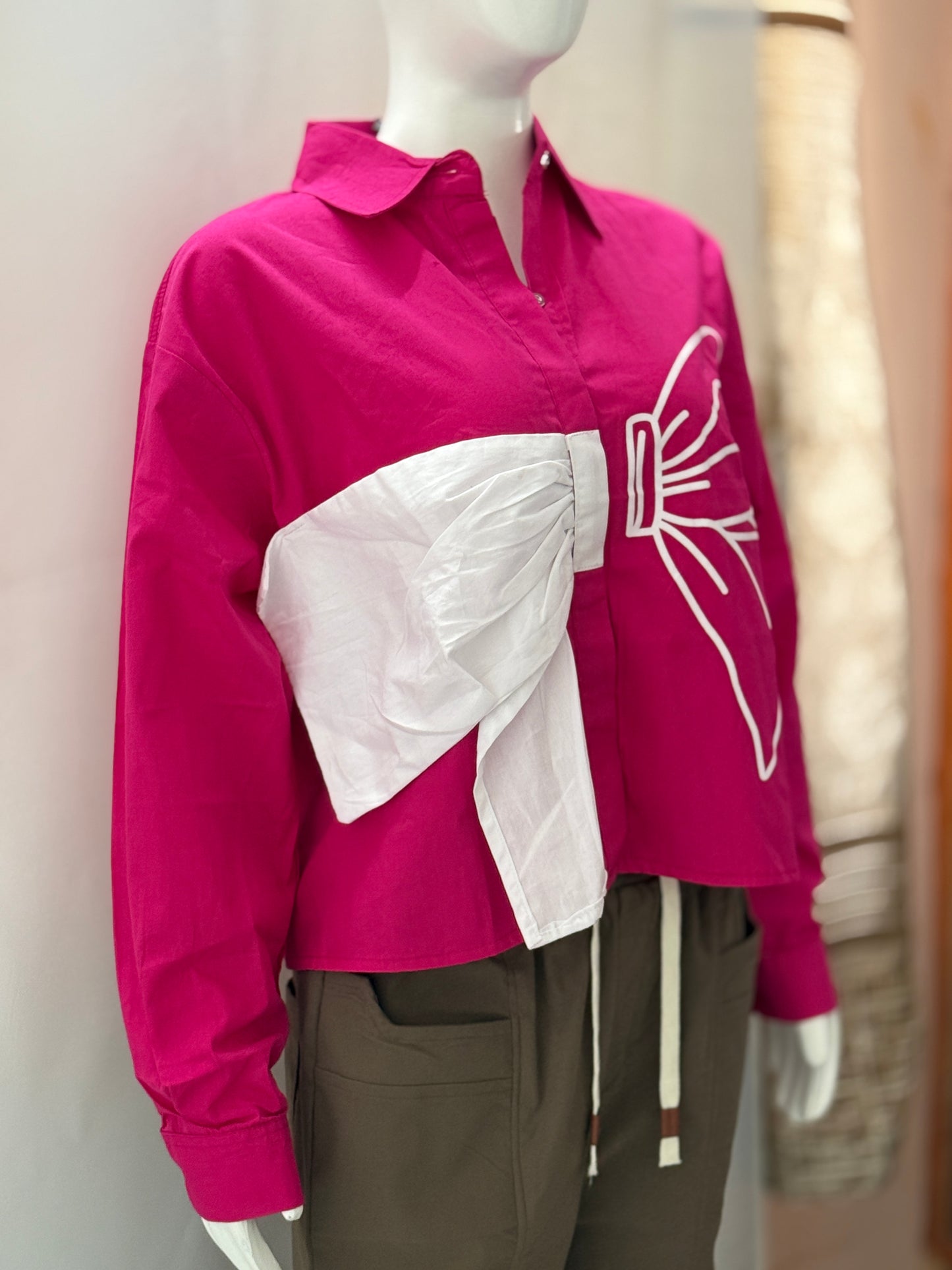 Bold Bow Shirt β BlushBloom Series