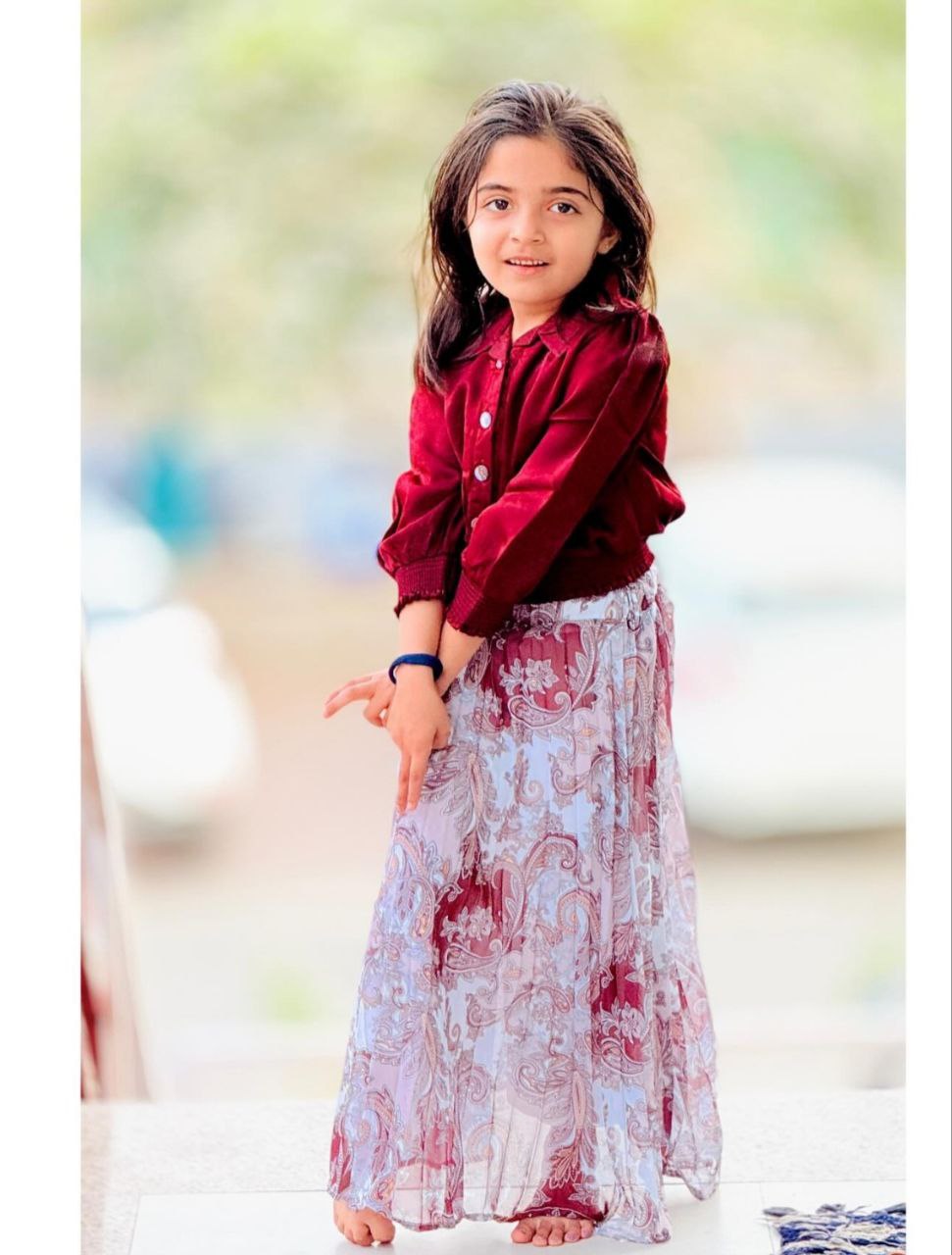Girl's Top & Long Scut Set – Trendy & Comfortable Outfit for Girls