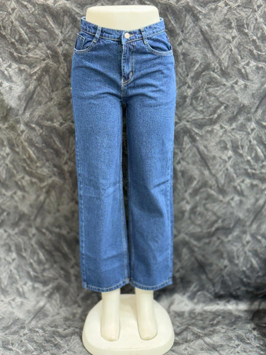 The True Blue Drape – Wide-Leg Jeans - blue