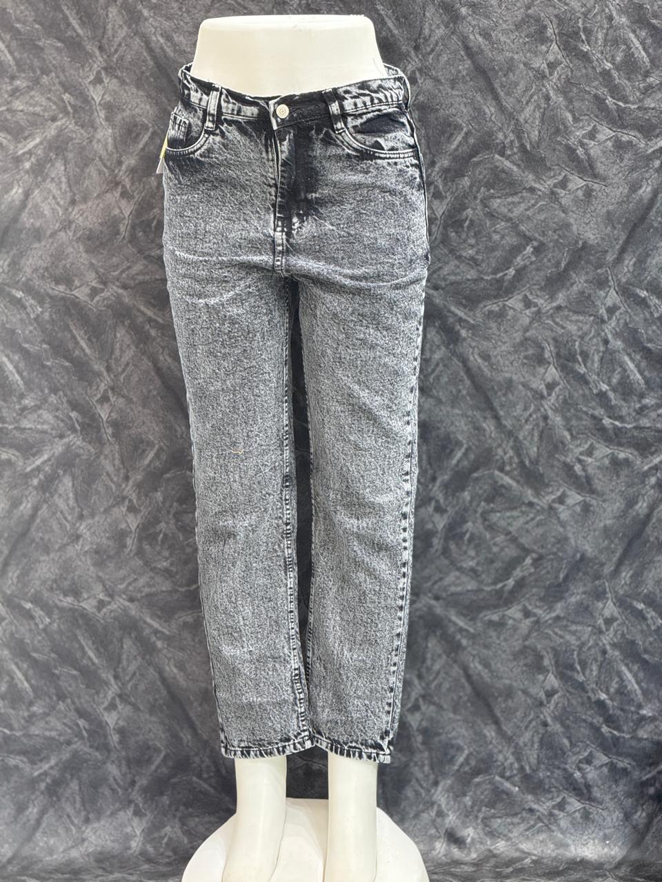 The Charcoal Hug – Mom Fit Jeans - Charcoal Black