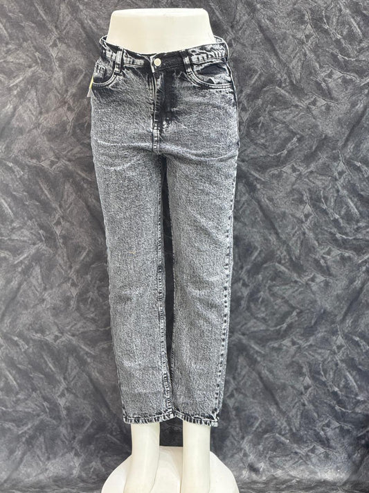 The Charcoal Hug – Mom Fit Jeans - Charcoal Black