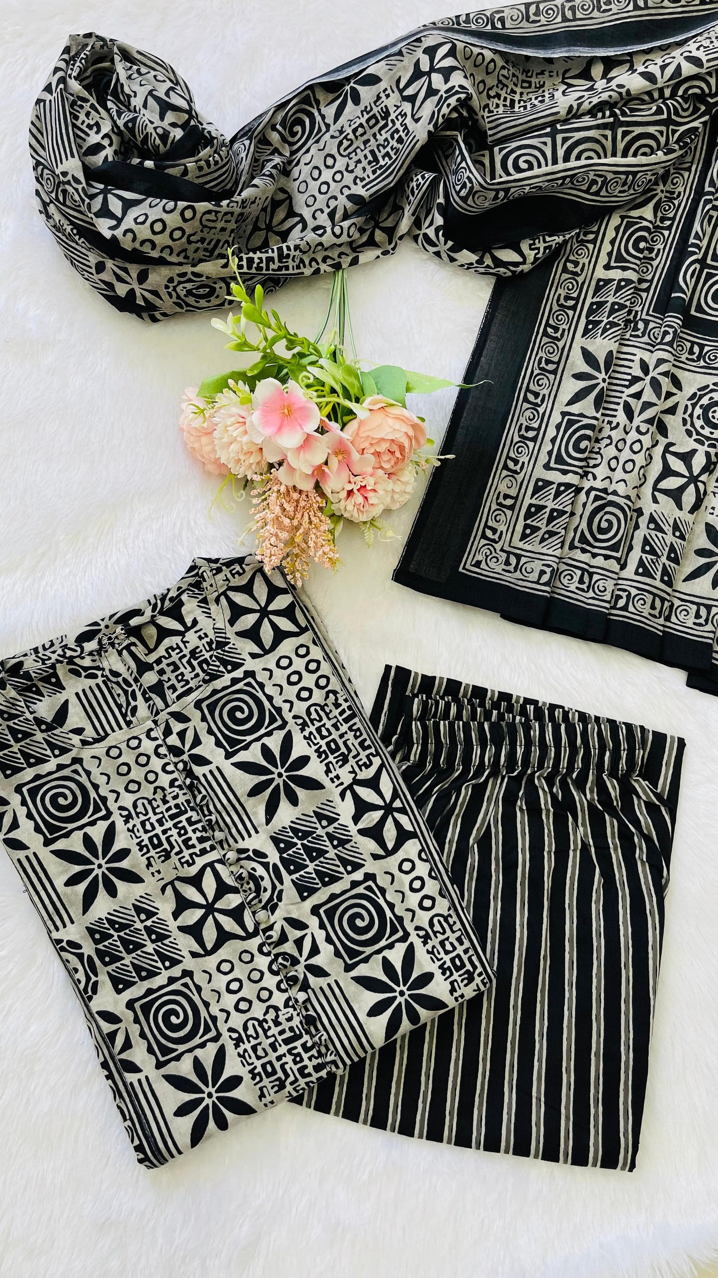 Dopa x VBDimple: Designer Mandala Print Cotton Suit