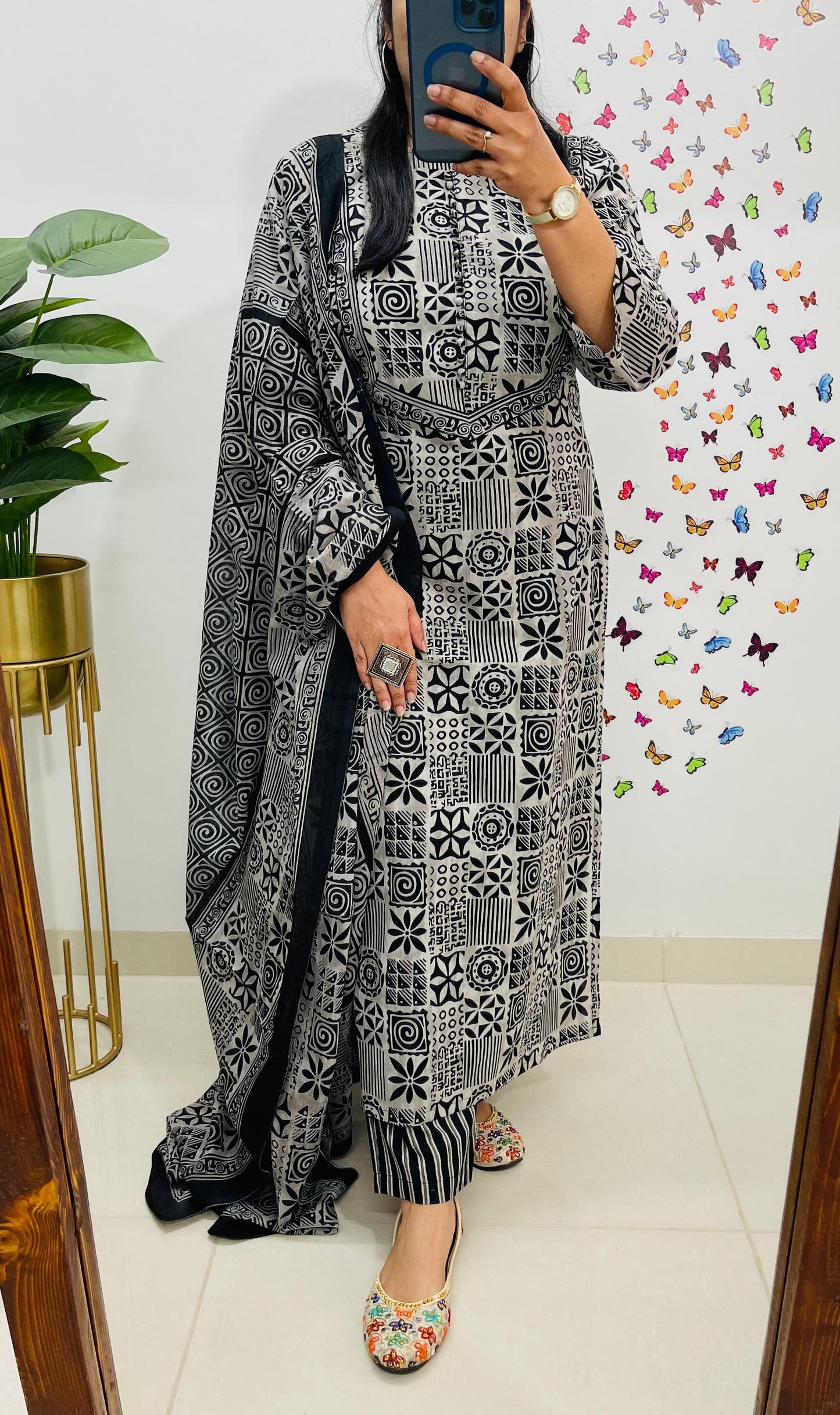 Dopa x VBDimple: Designer Mandala Print Cotton Suit