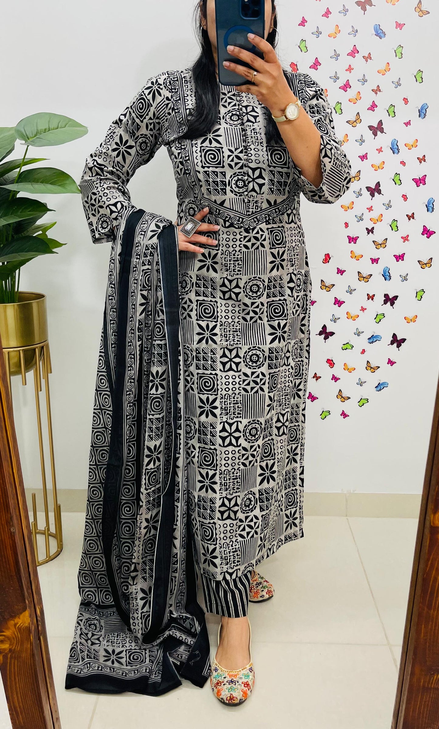 Dopa x VBDimple: Designer Mandala Print Cotton Suit