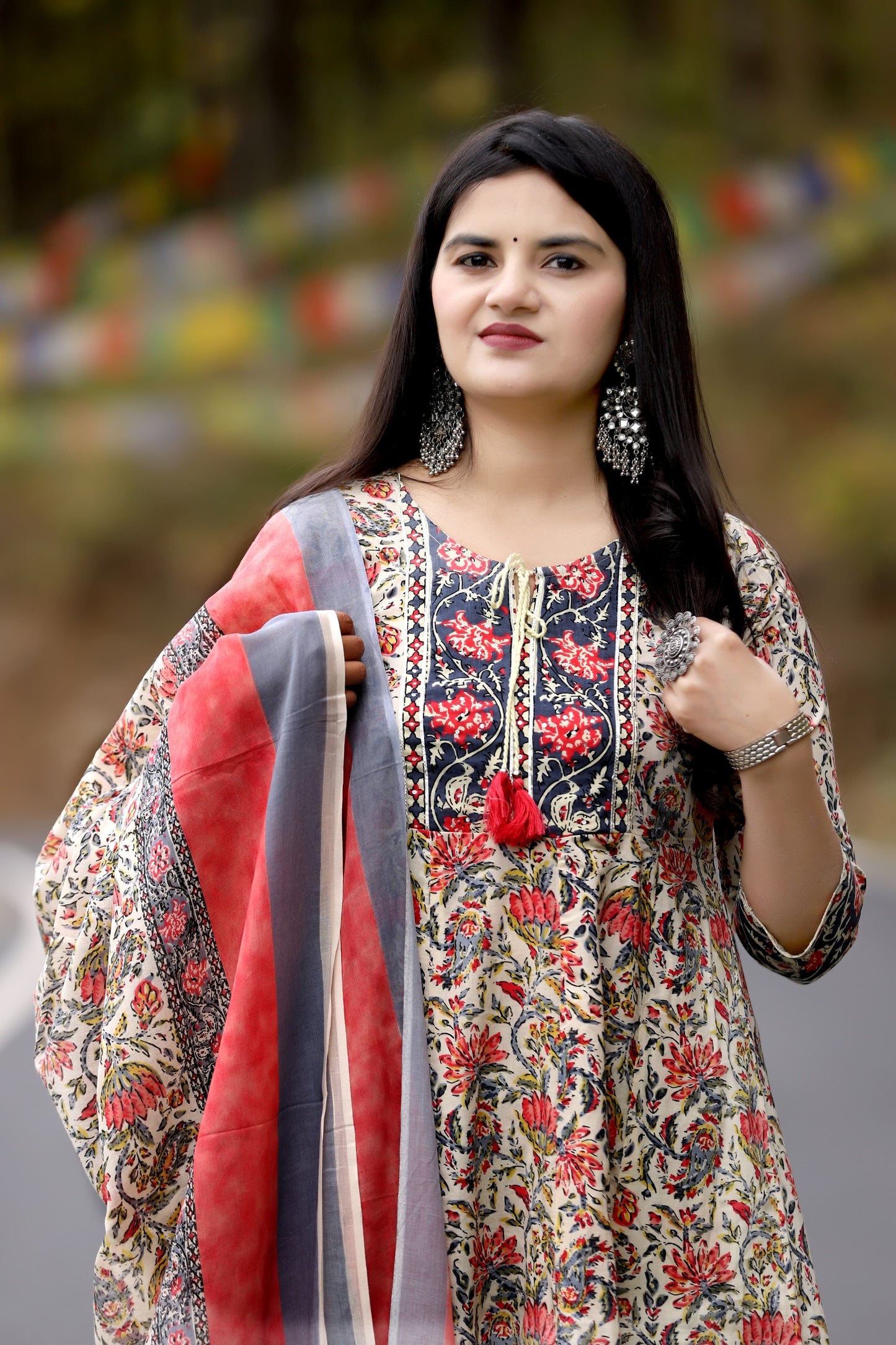 Dopa x VBDimple: Elegant Plated Anarkali Cotton Kurta Set - Traditional Wear