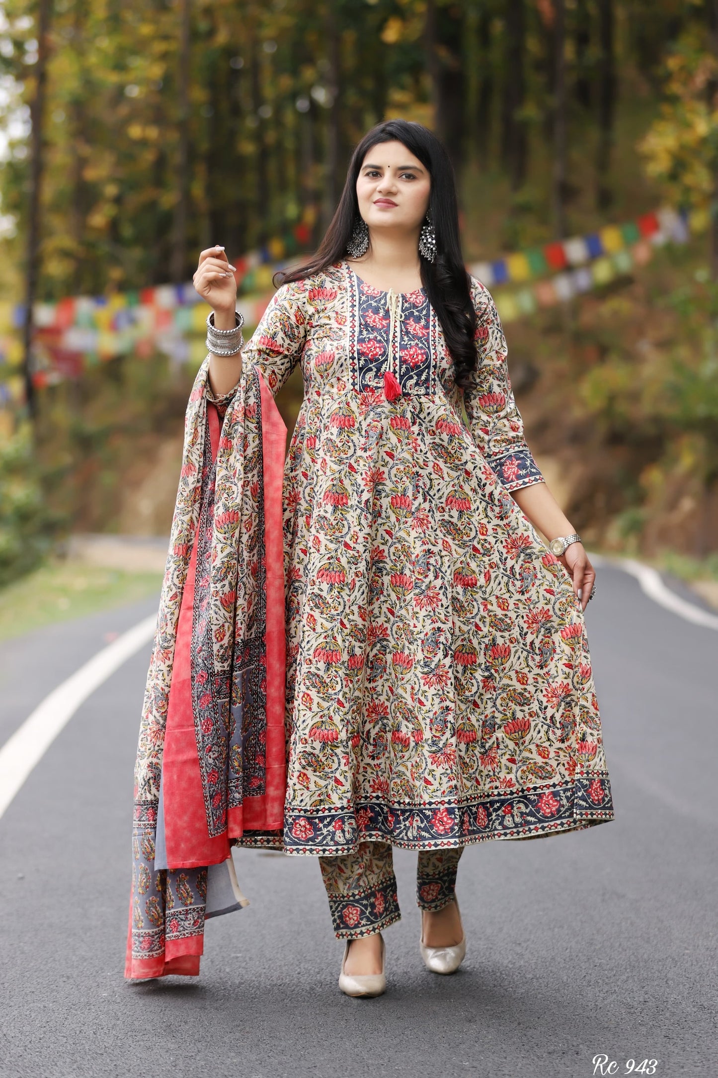 Dopa x VBDimple: Elegant Plated Anarkali Cotton Kurta Set - Traditional Wear